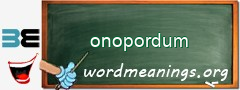 WordMeaning blackboard for onopordum